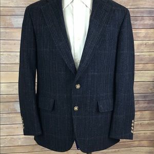 VTG Palm Beach Navy Sport Coat 36 Short